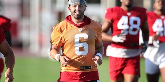 Baker Mayfield at training camp