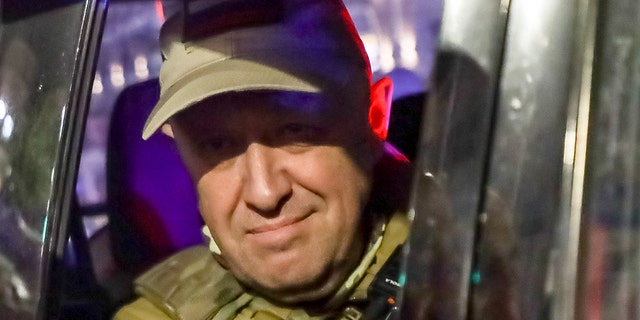 Photo of Prigozhin in a vehicle