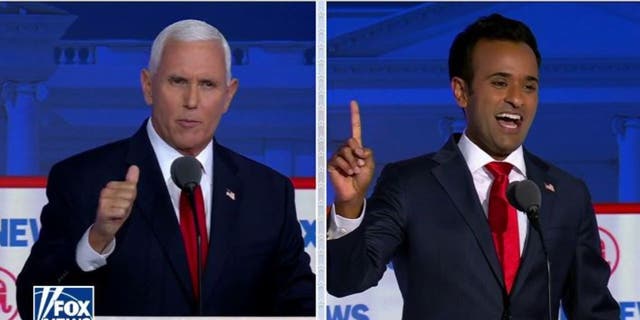 Pence blasts Ramaswamy at first debate