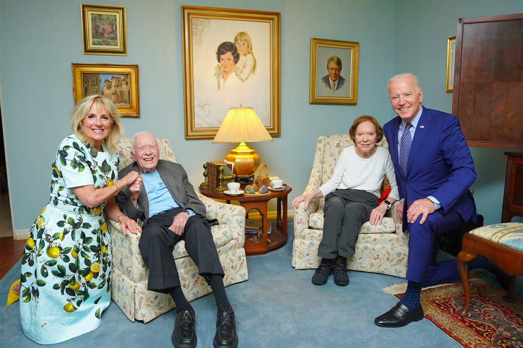 In 2021, Joe and Jill Biden visited the Carter's at their home in Plains, Georgia.