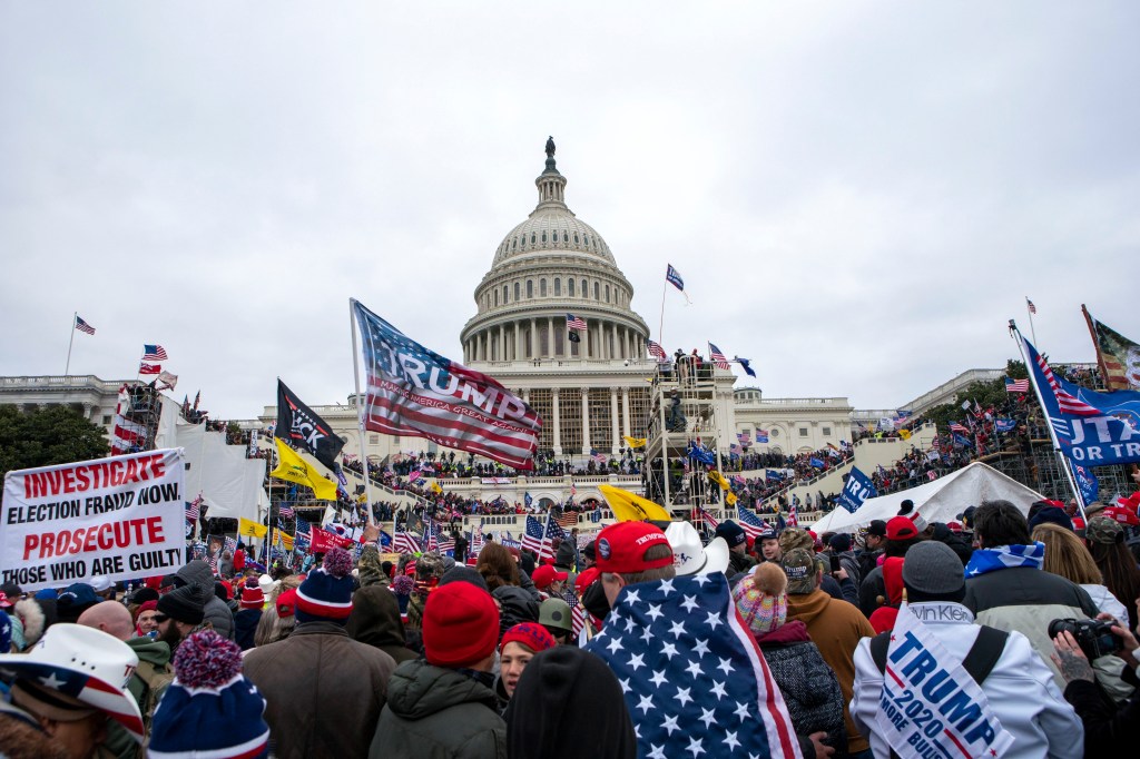 Insurrections loyal to President Donald Trump stormed and rioted at the U.S. Capitol in Washington on Jan. 6, 2021. 