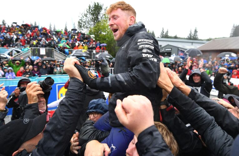 Cycling World Championships: Great Britain’s Charlie Hatton takes Mountain Bike Downhill gold amid joyous scenes