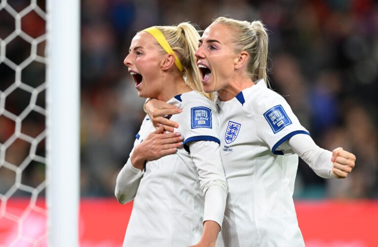 England edge Nigeria on penalties after Lauren James sees red for stamp at Women’s World Cup