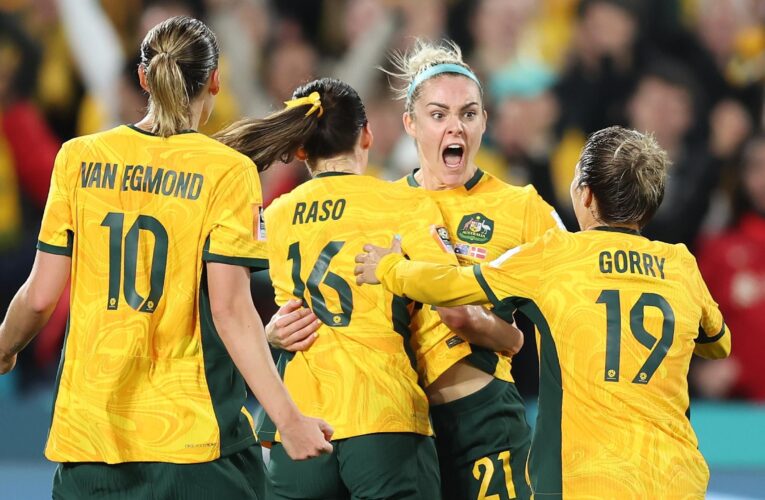 Australia see off Denmark to ease into last eight at Women’s World Cup as Sam Kerr comes off bench