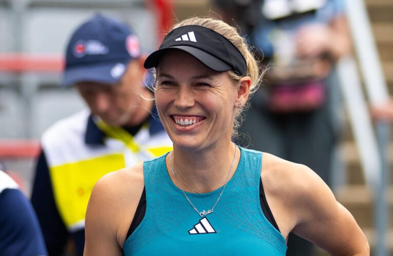 Caroline Wozniacki wins her first match of her tennis comeback with a straight-sets victory in Montreal