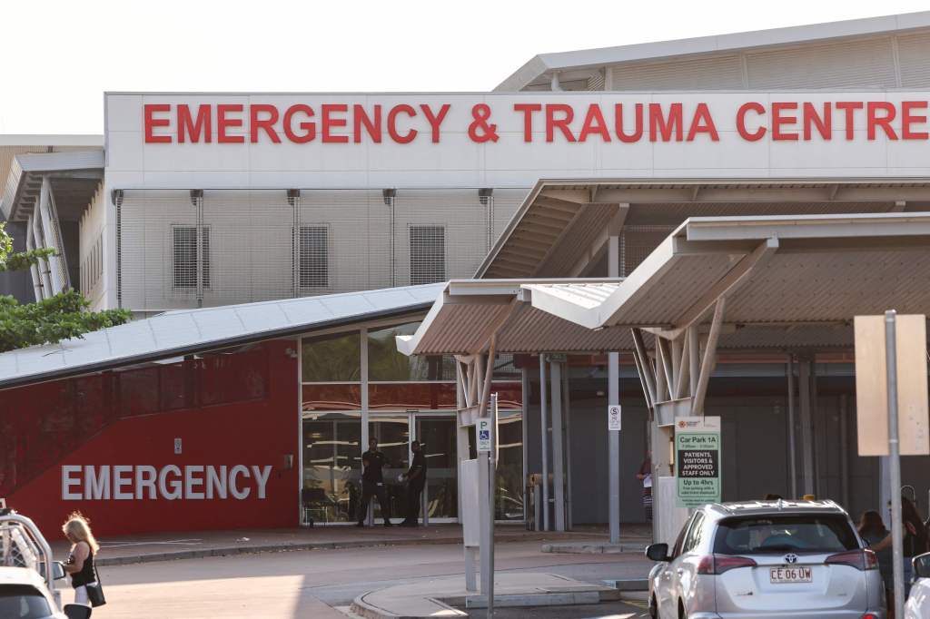 The Emergency Trauma Center of the Royal Darwin Hospital where five of the injured marines were flown to after the crash. 