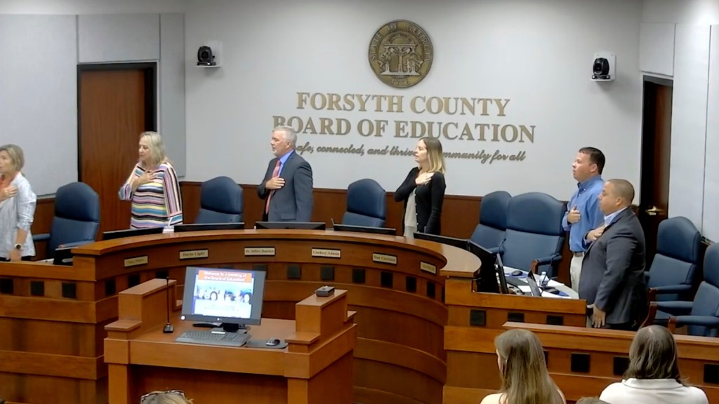 The Forsyth County board has been the scene of various book battles.