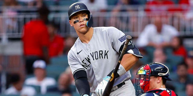 Aaron Judge tosses his bat aside