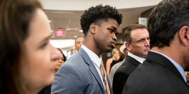 Antonio Armstrong Jr in a courtroom