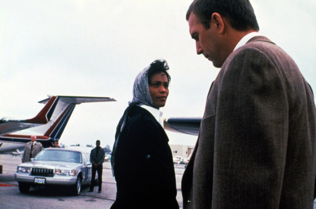 Whitney Houston and Kevin Costner in "The Bodyguard."