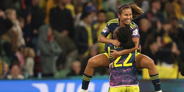 Colombia players celebrate