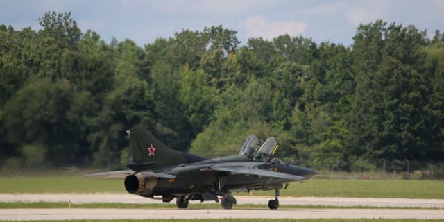 Mikoyan-Gurevich MiG-23 aircraft on the ground