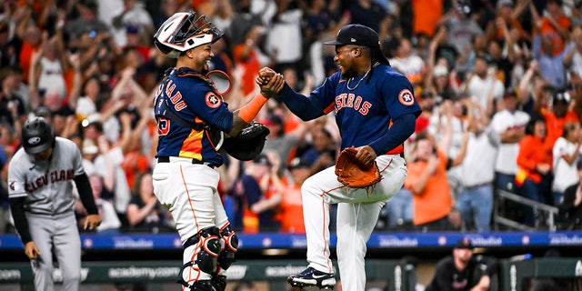 Framber Valdez celebrates no-hitter