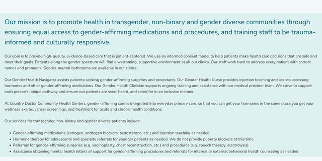 'Gender reaffirming care'