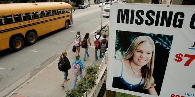 Just across the East Branch Street, from city hall, in the California central coast town of Arroyo Grande, is this sign that helps with public awareness in case involving MISSING Cal Poly San Luis Obispo student Kristin Smart.