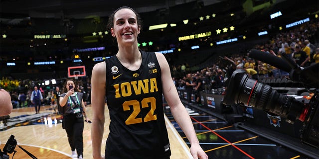 Caitlin Clark after defeating South Carolina