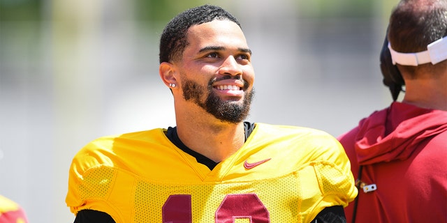 Caleb Williams at USC football practice