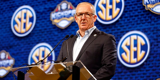 Greg Sankey speaks at SEC Media Days