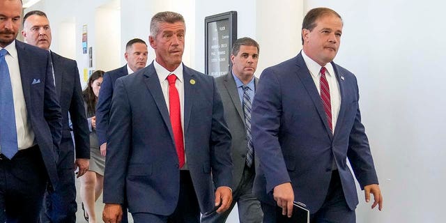 Ray Tierney arrives for a court appearance in the case against Rex Heuermann