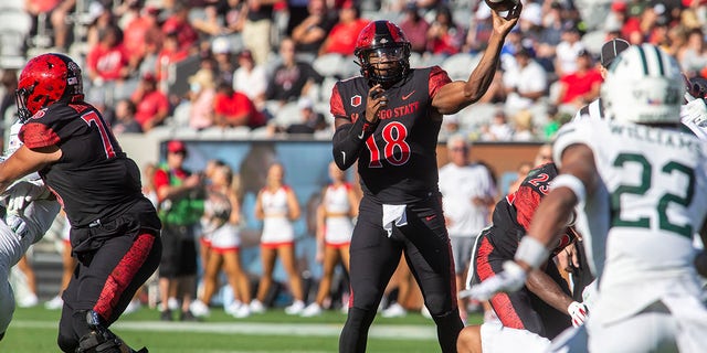 Jalen Mayden throws