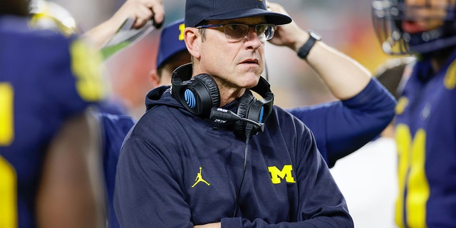 Jim Harbaugh at the 2021 Orange Bowl