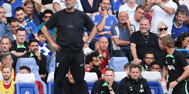 Jurgen Klopp looks on