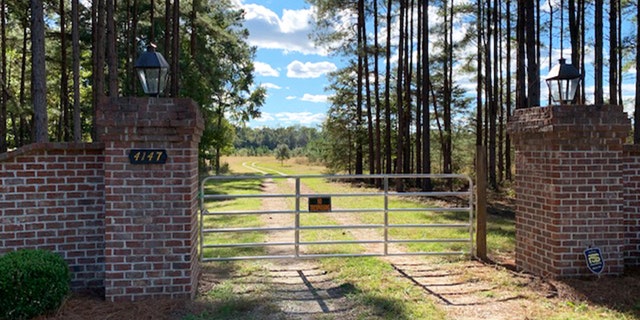 The fence in front of the Murdaugh hunting lodge