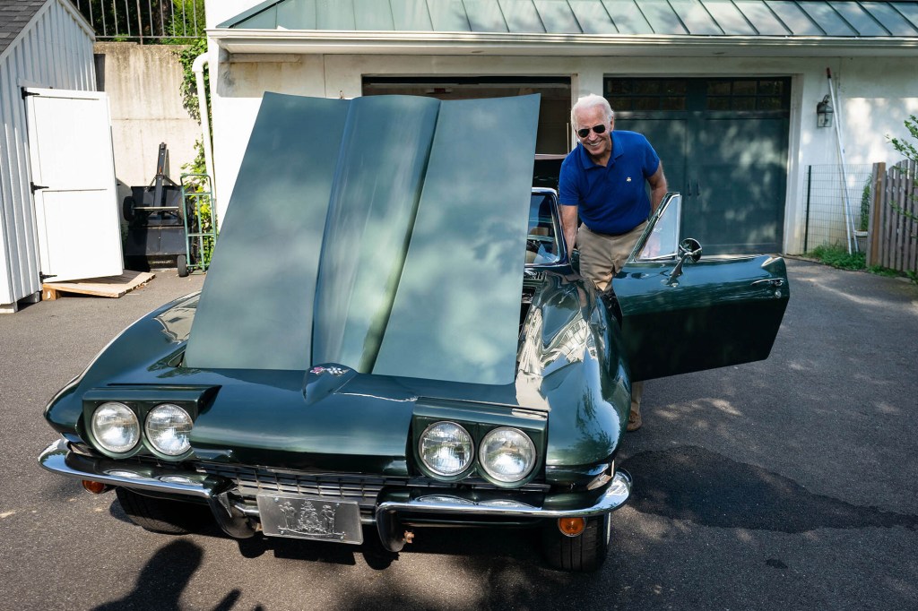 Joe Biden and his Corvette