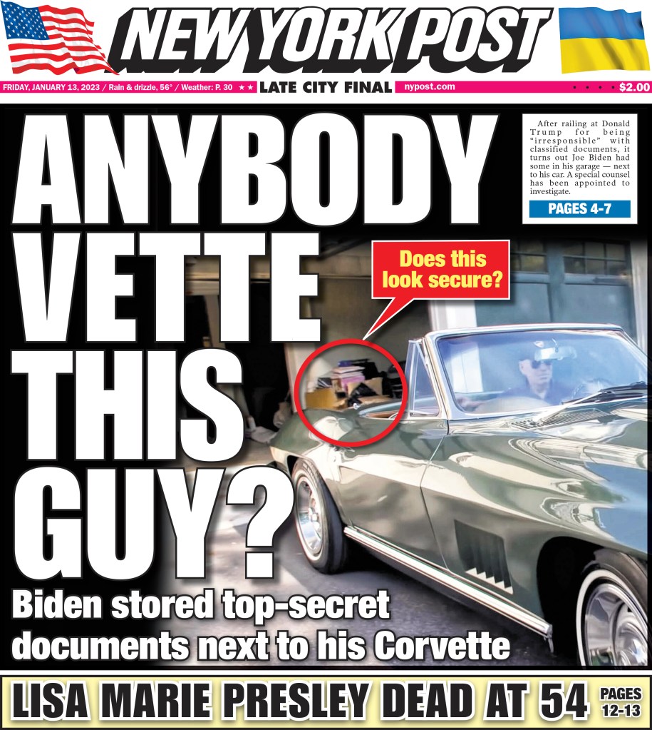 New York Post front cover