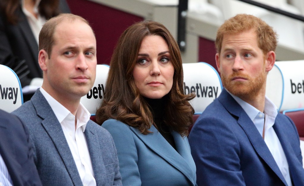 Photo of Prince William, Kate Middleton, and Prince Harry.