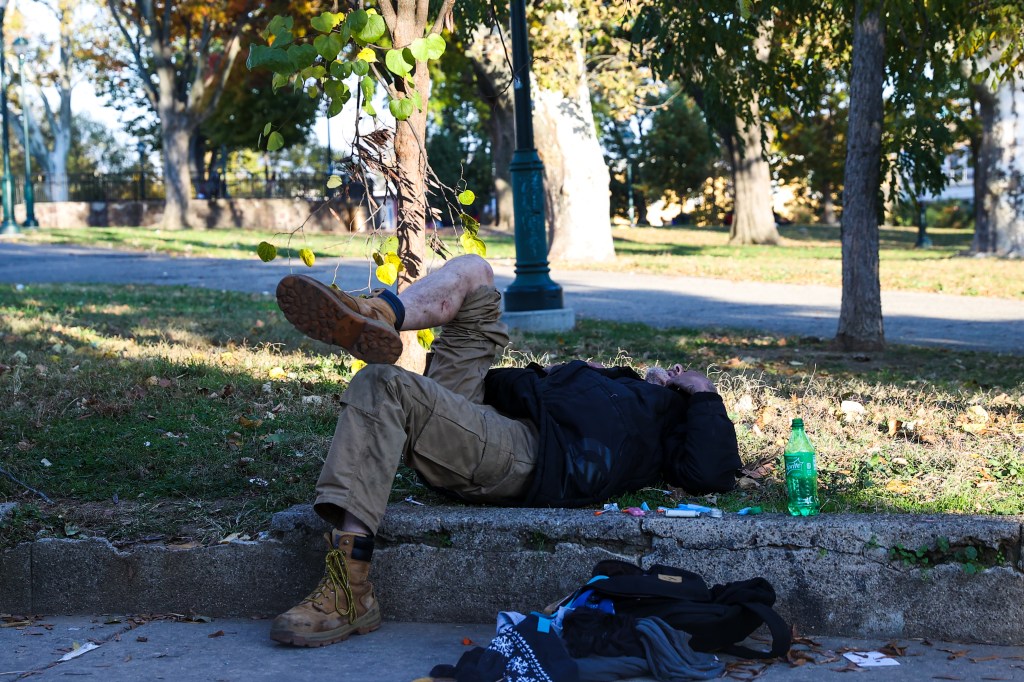 Homeless man is seen on streets of the Kensington neighborhood