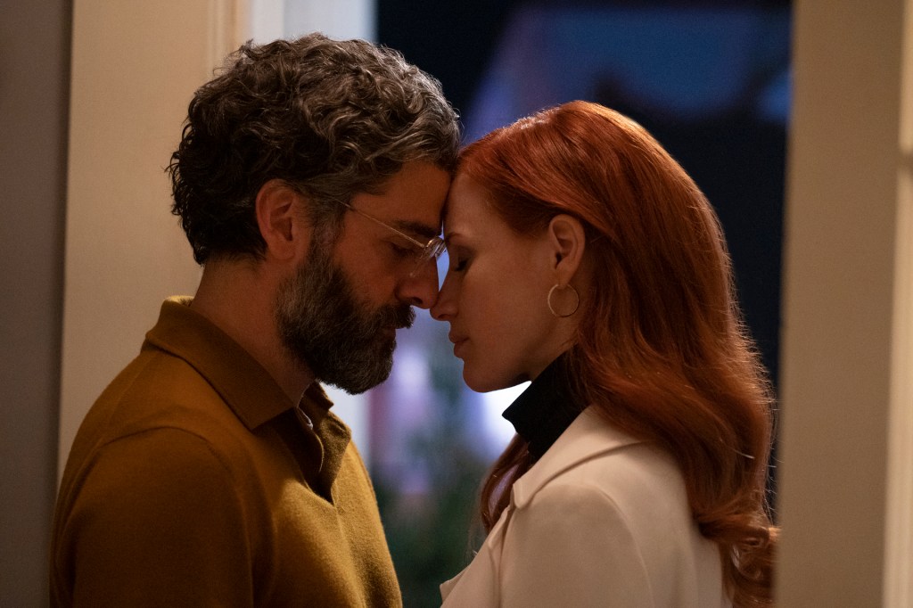 Isaac and Chastain go nose-to-nose in "Scenes from a Marriage."