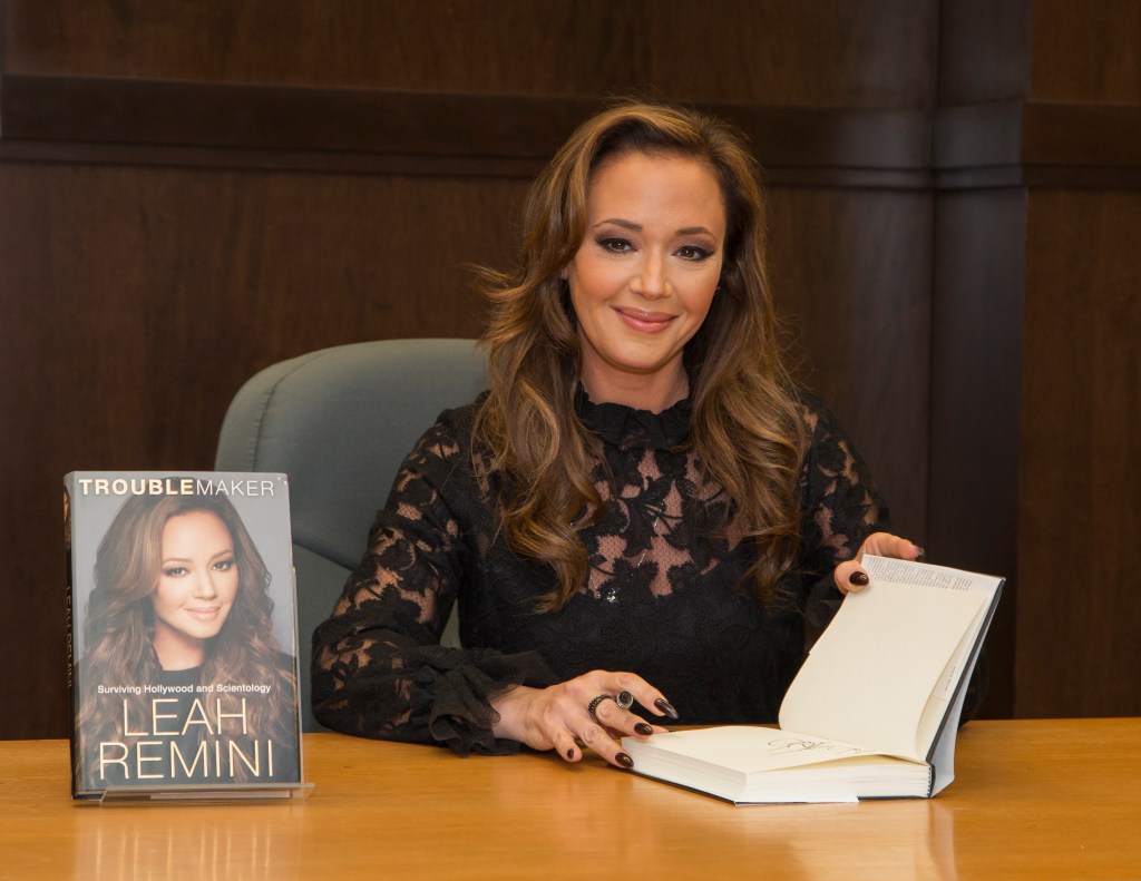 Leah Remini signing copies of memoir