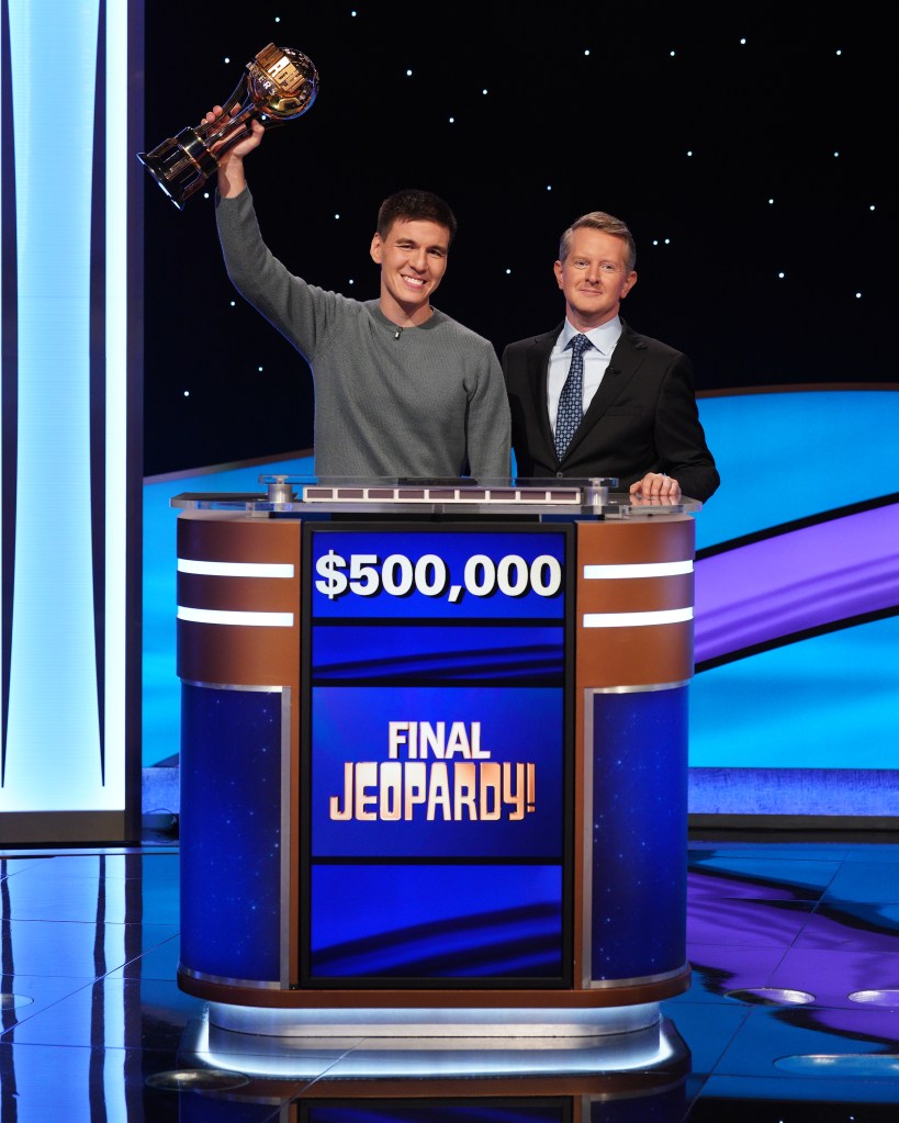 Photo of James Holzhauer and Ken Jennings. 