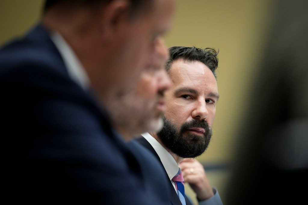 IRS Criminal Investigator Joseph Ziegler testifies during a House Oversight Committee hearing related to the Justice Department's investigation of Hunter Biden on July 19.