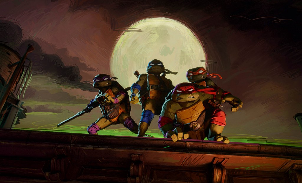 A scene from "Teenage Mutant Ninja Turtles: Mutant Mayhem."