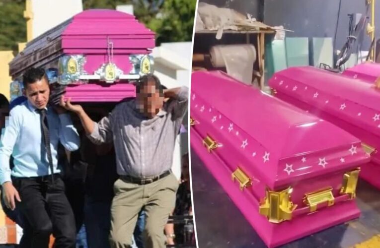 Funeral homes offering bright pink Barbie-themed coffins