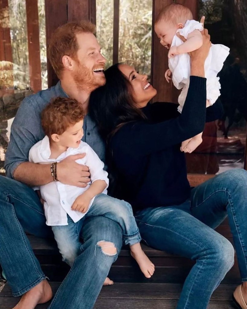 Family photo of Meghan Markle and Prince Harry. 