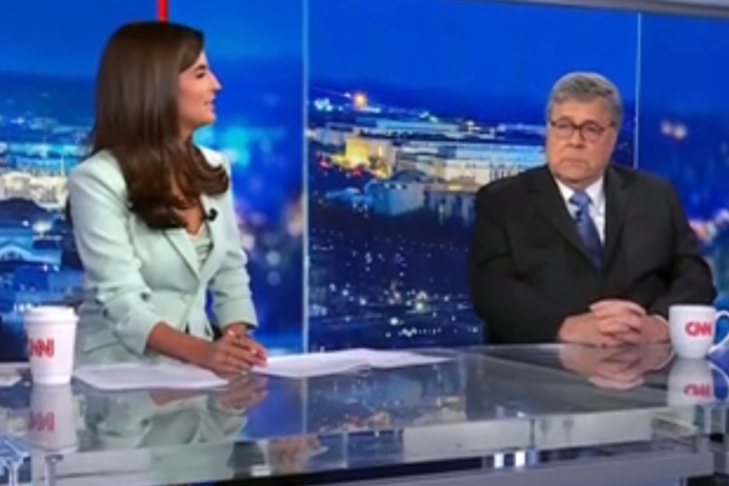 William Barr and Kaitlan Collins
