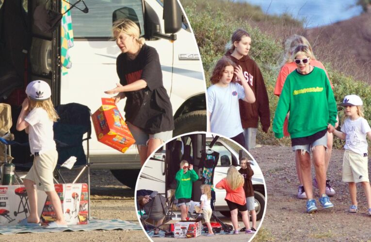 Tori Spelling seen living in RV park with 5 kids: ‘We need a home’