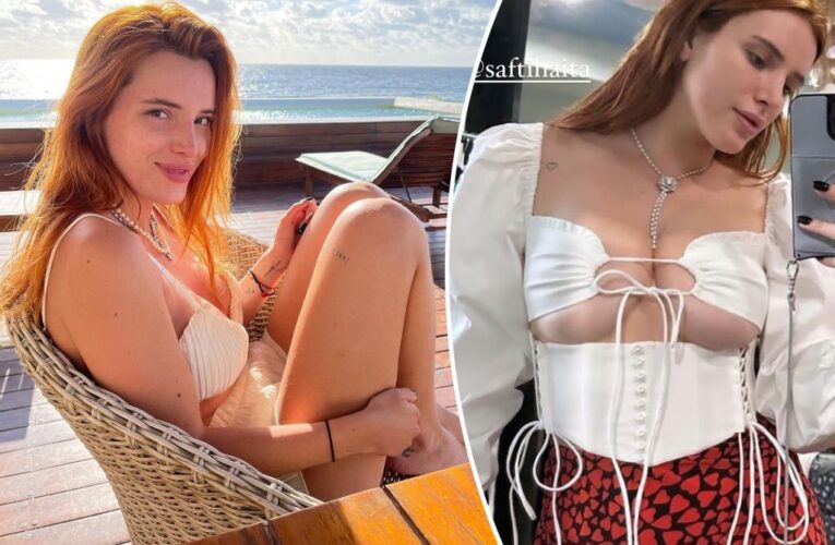 Bella Thorne busts out of sexy corset top in stunning new pic