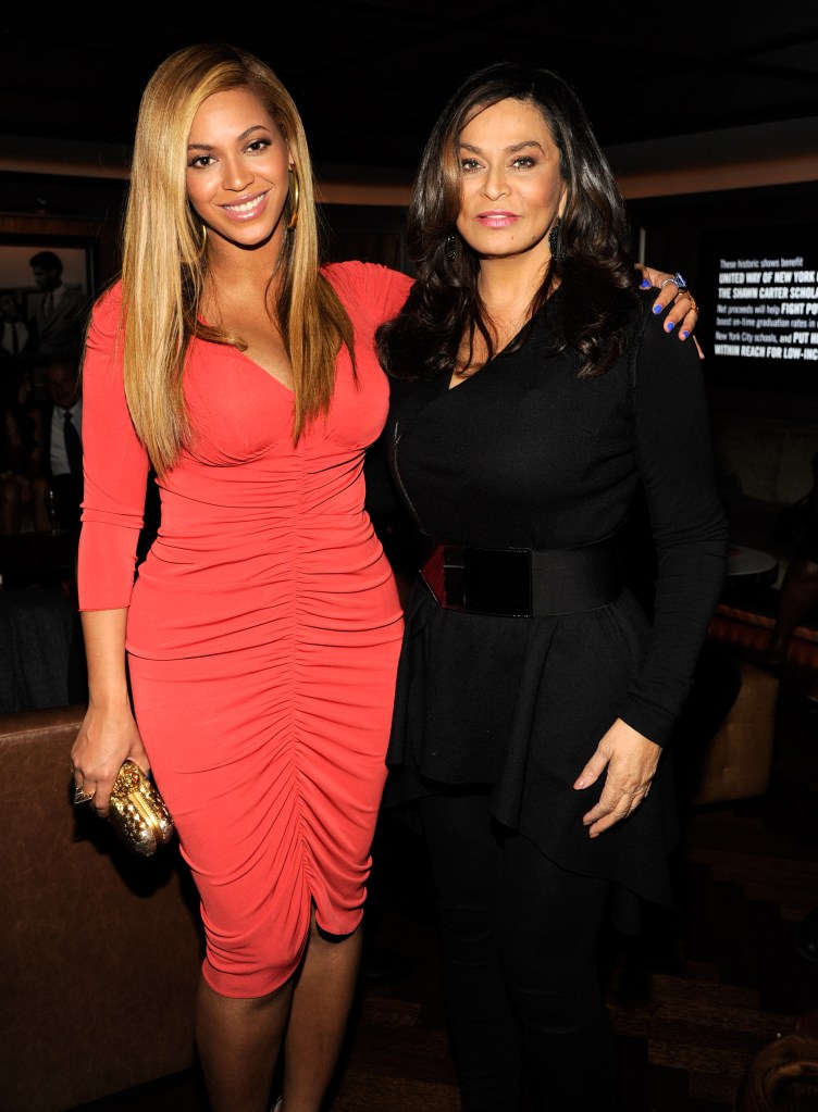 Beyonce and Tina Knowles attend the after party following Jay-Z's concert at Carnegie Hall to benefit The United Way Of New York City and the Shawn Carter Foundation at the 40 / 40 Club on February 6, 2012, in NYC.