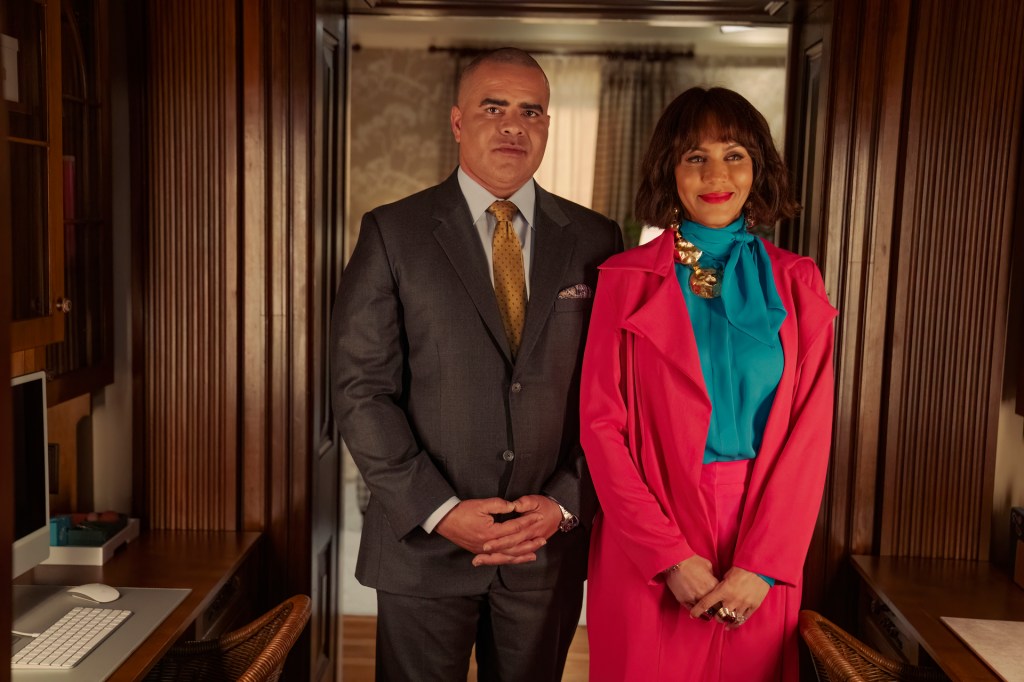 Herbert and Lisa Todd Wexley pose at the campaign party.