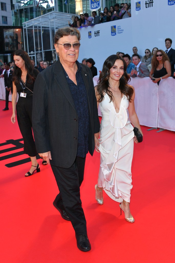 Robertson and Janet Zuccarini attend the "Once Were Brothers: Robbie Robertson And The Band" premiere during the 2019 Toronto International Film Festival  in September 2019.