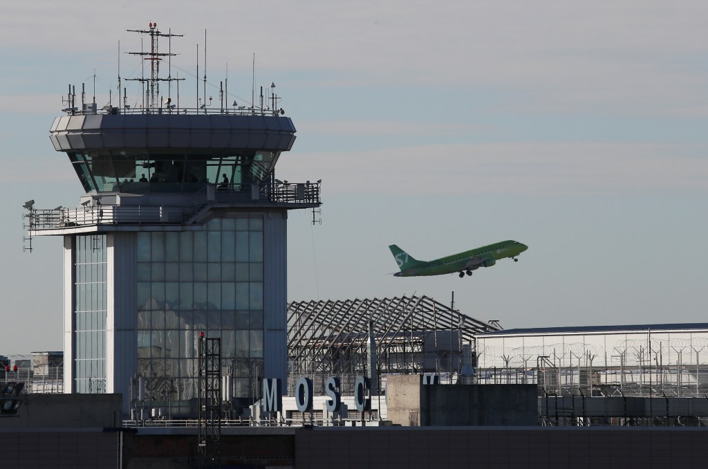 The S7 Airlines was delayed by two hours before it took off for St. Petersburg. 