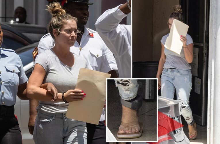 Lindsay Shiver seen with ankle monitor in Bahamas after making $100K bail in alleged murder-for-hire plot