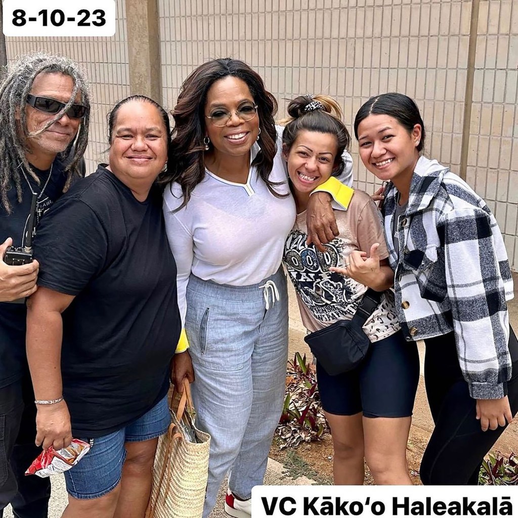 HONOLULU (HawaiiNewsNow) - Oprah Winfrey, a part-time Maui resident, visited evacuees Thursday at the War Memorial Gymnasium in Maui.
