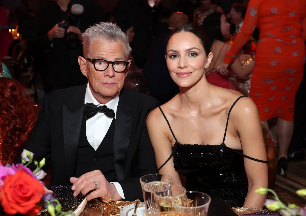 David Foster and Katharine McPhee pictured in April. 
