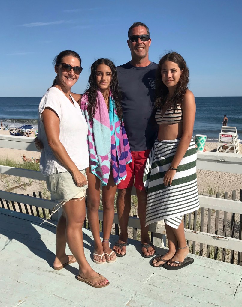 Reader and her husband are both originally from New York. Here, the family poses at Tiana Beach near Hampton Bays earlier this summer.