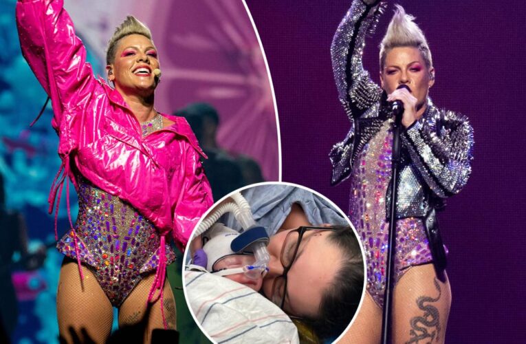 Pink fan who went into labor at concert gives singer bizarre tribute